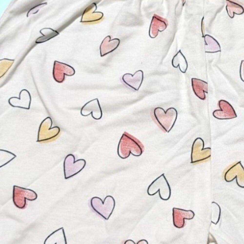 Anko's Girls' White Shorts with Multicolored Heart Pattern Playful Summer NWOT - Picture 2 of 6